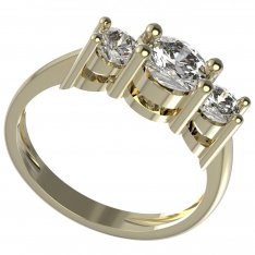 BG zlatý diamantový prsten 746