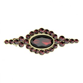 BG brož 355 Žluté zlato - 585 Granát