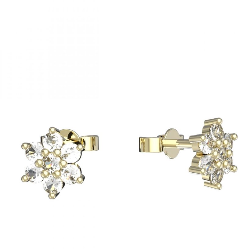 BeKid dětské náušnice hvězdička 853 Žluté zlato - 585 Diamant