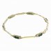 BG bracelet 646 - Metal: White gold 585, Stone: Moldavit and garnet