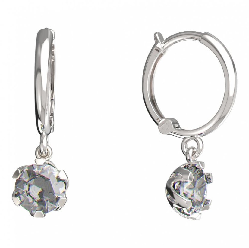 BeKid dětské náušnice 872 Bílé zlato - 585 Diamant