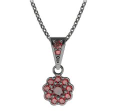 BG přívěs kulatý 453-1 Stříbro 925 - ruthenium (30-90dní) Granát