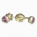 BeKid, Gold kids earrings -101 - Switching on: Screw, Metal: Yellow gold 585, Stone: Pink cubic zircon