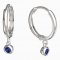 BeKid, Gold kids earrings -101 - Switching on: Brizura 0-3 roky, Metal: White gold 585, Stone: Dark blue cubic zircon