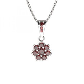 BG přívěs kulatý 456-2 Stříbro 925 - rhodium Granát