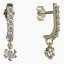 BG zlaté náušnice 870 Bílé zlato - 585 Diamant