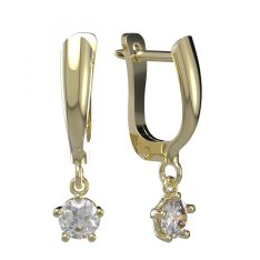 BG zlaté náušnice 874 Žluté zlato - 585 Diamant