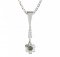 BG pendant flower 518-B - Metal: Silver 925 - rhodium, Stone: Garnet