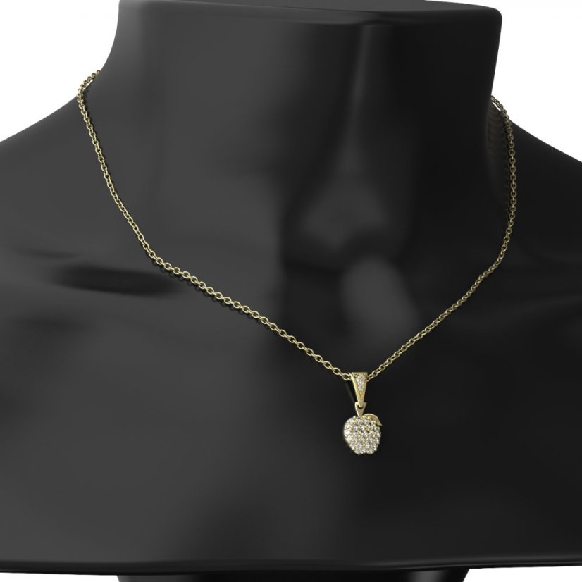 BG zlatý diamantový přívěšek - Jablko 801 Růžové zlato 585 (30-90dní) Diamant lab-grown