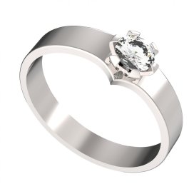 BG zlatý zásnubní prsten 947/556 Bílé zlato - 585 Diamant