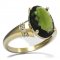 BG prsten oválný kámen 480-K - Kov: Stříbro 925 - rhodium, Kámen: Vltavín a granát