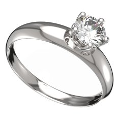 BG zlatý prstýnek 875 T Bílé zlato - 585 Diamant