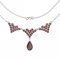 BG necklace 349 - Metal: Silver 925 - rhodium, Stone: Garnet