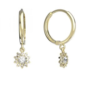 BeKid dětské náušnice 987 Žluté zlato - 585 Diamant
