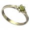 BG moldavit ring - 556L - Metal: Yellow gold 585, Stone: Moldavite and cubic zirconium