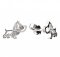 BeKid, Gold kids earrings -1159 - Switching on: Pendant hanger, Metal: White gold 585, Stone: Diamond