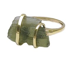 BG prsten přírodní kámen-Vltavín 002