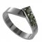 BG garnet or moldavit ring 680 - Metal: Silver 925 - rhodium, Stone: Moldavite