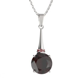 BG přívěs kruhového tvaru 475-C Stříbro 925 - rhodium Granát