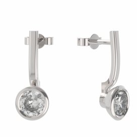 BG zlaté náušnice 557 Bílé zlato - 585 Diamant