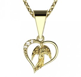 BG zlatý přívěšek anděl 1178 Žluté zlato - 585 Diamant
