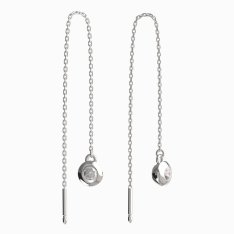 BeKid dětské náušnice 737 Bílé zlato - 585 Diamant