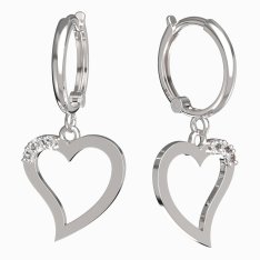 BeKid dívčí náušnice srdíčko 1261 Bílé zlato - 585 Diamant