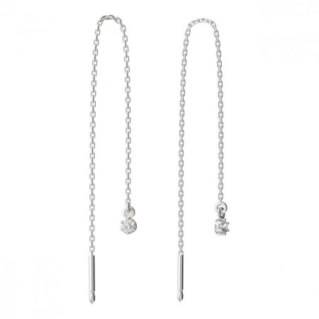 BeKid dětské náušnice 1292 Bílé zlato - 585 Diamant