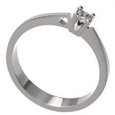 BG zlatý diamantový prstýnek 782 Bílé zlato - 585 Diamant lab-grown