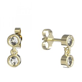 BG zlaté náušnice 790 Žluté zlato - 585 Diamant