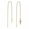 BeKid, Gold kids earrings -1105 - Switching on: Circles 15 mm, Metal: Yellow gold 585, Stone: White cubic zircon