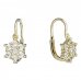 BeKid, Gold kids earrings -109 - Switching on: Circles 12 mm, Metal: White gold 585, Stone: Light blue cubic zircon
