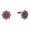 BG earring circular -  030 - Metal: Silver 925 - rhodium, Stone: Garnet