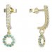 BeKid, Gold kids earrings -855 - Switching on: Pendant hanger, Metal: Yellow gold 585, Stone: Light blue cubic zircon
