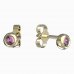 BeKid, Gold kids earrings -101 - Switching on: Puzeta, Metal: Yellow gold 585, Stone: Pink cubic zircon
