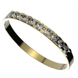 BG zlatý diamantový prsten 617/17 Žluté zlato - 585 Diamant lab-grown