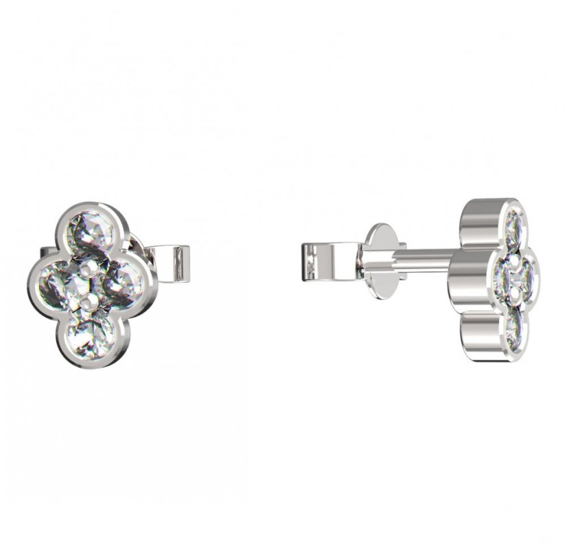 BeKid dětské náušnice 295 Bílé zlato - 585 Diamant