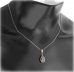 BG pendant drop stone  519-87 - Metal: Silver 925 - rhodium, Stone: Garnet