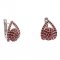 BG earring circular 534-90 - Metal: Silver 925 - rhodium, Stone: Garnet