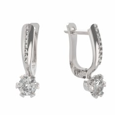 BG zlaté náušnice 556 Bílé zlato - 585 Diamant