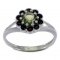 UG ring circular 159-V - Metal: Silver 925 - rhodium, Stone: Garnet