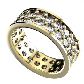 BG zlatý diamantový prstýnek 503 Žluté zlato - 585 Diamant lab-grown