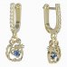 BeKid, Gold kids earrings -1192 - Switching on: English, Metal: Yellow gold 585, Stone: Light blue cubic zircon