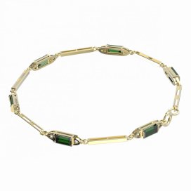 BG náramek 646 Stříbro 925 - pozlacené Vltavín a kubický zirkon