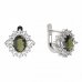 BG earring oval 224-07 - Metal: Silver 925 - rhodium, Stone: Garnet