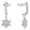 BeKid, Gold kids earrings -090 - Switching on: Chain 9 cm, Metal: White gold 585, Stone: White cubic zircon