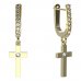BeKid, Gold kids earrings -1104 - Switching on: Circles 15 mm, Metal: White gold 585, Stone: Diamond