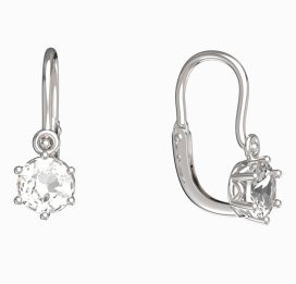 BeKid dětské náušnice 1294 Bílé zlato - 585 Diamant