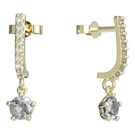 BeKid dětské náušnice 874 Žluté zlato - 585 Diamant