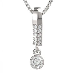 BG zlatý přívěšek  722 Bílé zlato - 585 Diamant